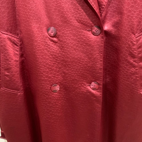 Vintage London Fog Burgundy Croc Trench 10 - Picture 10 of 15